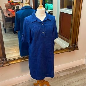 Tahari Arthur S Levine Blue Dress Size 8